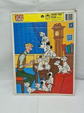 Walt Disney’s 101 Dalmatians Vintage Golden Frame-Tray Puzzle 12 Piece